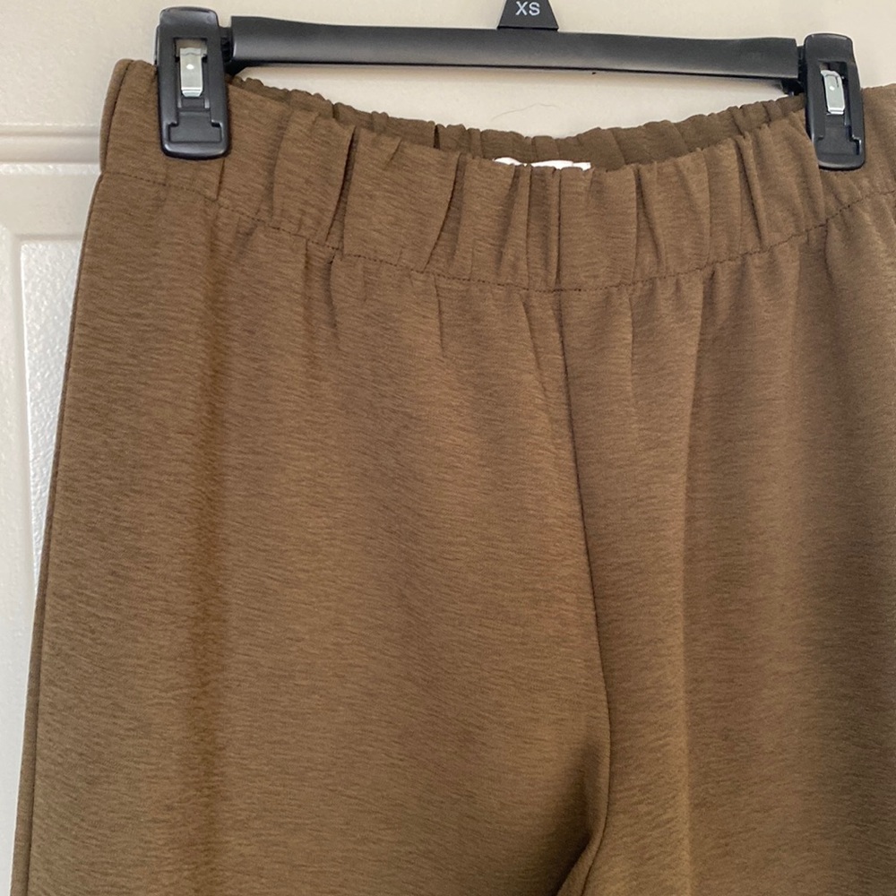 Olive green wide leg pants